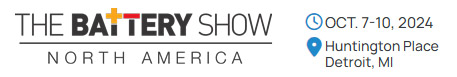 <strong>The Battery Show 2024</strong><br>
Detroit, Michigan, USA<br>

07 - 10.10.2024<br>